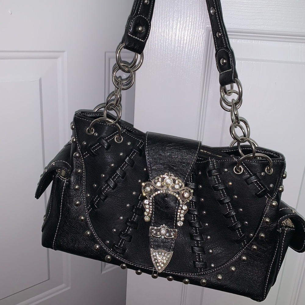 Black Leather Purse